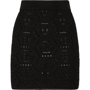 PHILIPP PLEIN Knit Short Skirt MONOGRAM