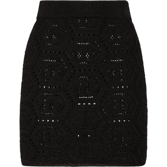 PHILIPP PLEIN Knit Short Skirt MONOGRAM