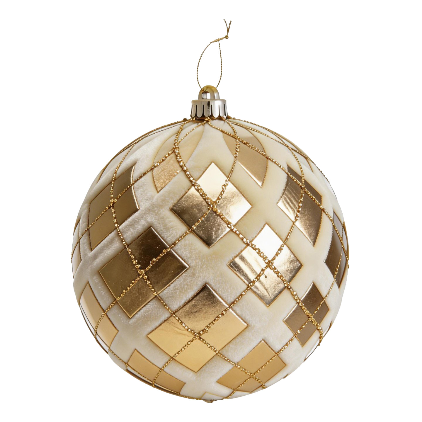 Sfera con decori glitter e velluto - Pezzi 2 - MARRONE - Bianchi Dino SpA