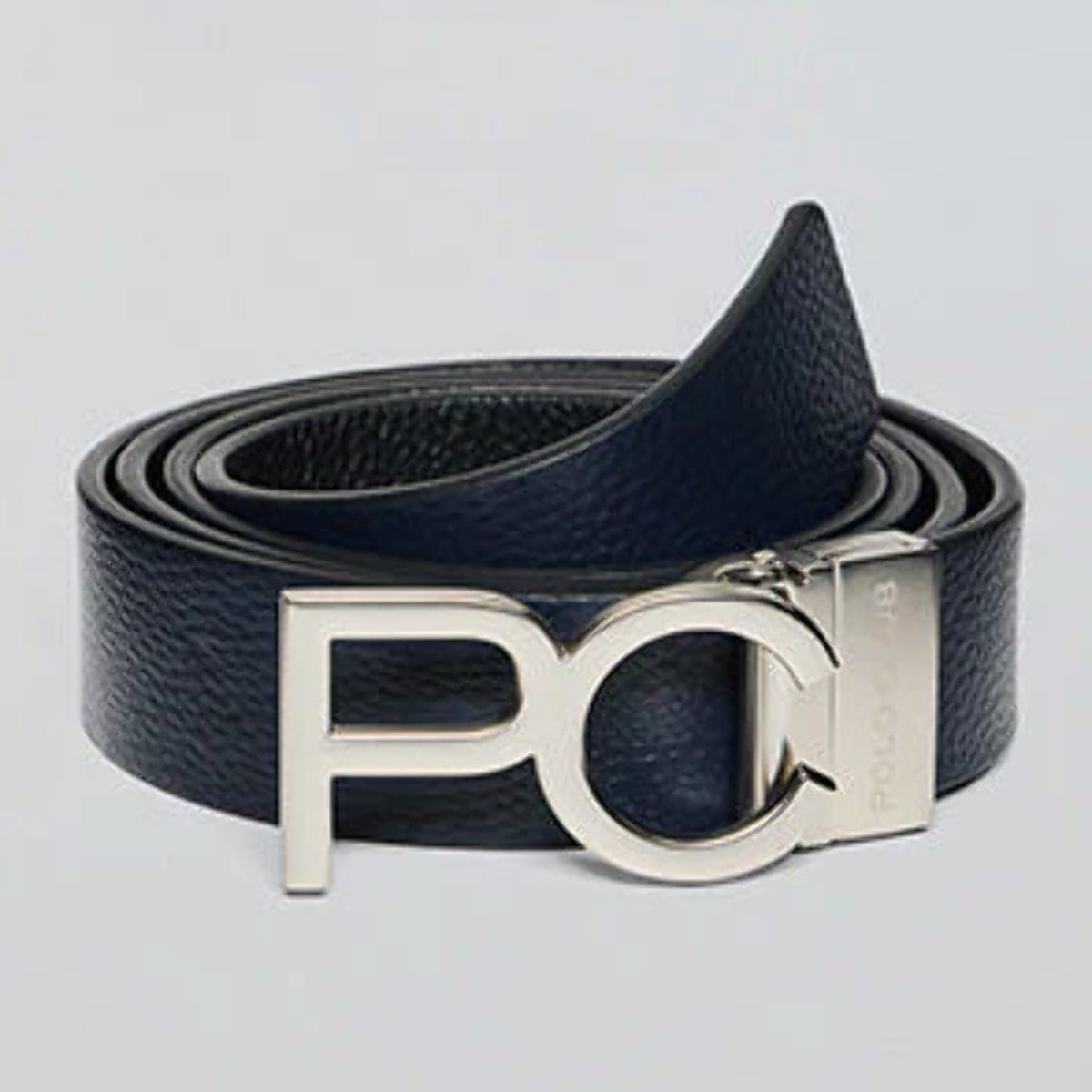 Cintura reversibile Bennet in blu marino e nero con fibbia PC