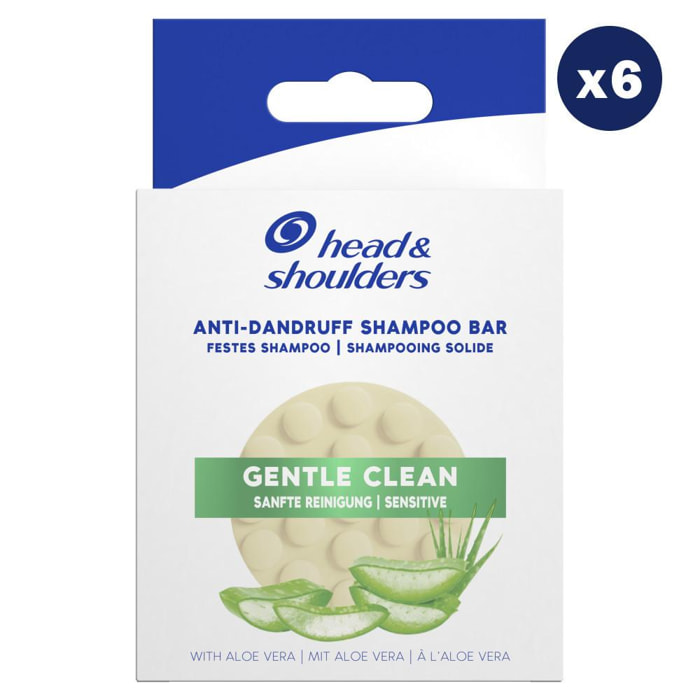 6 Shampoings Solides Sensitive, Head & Shoulders