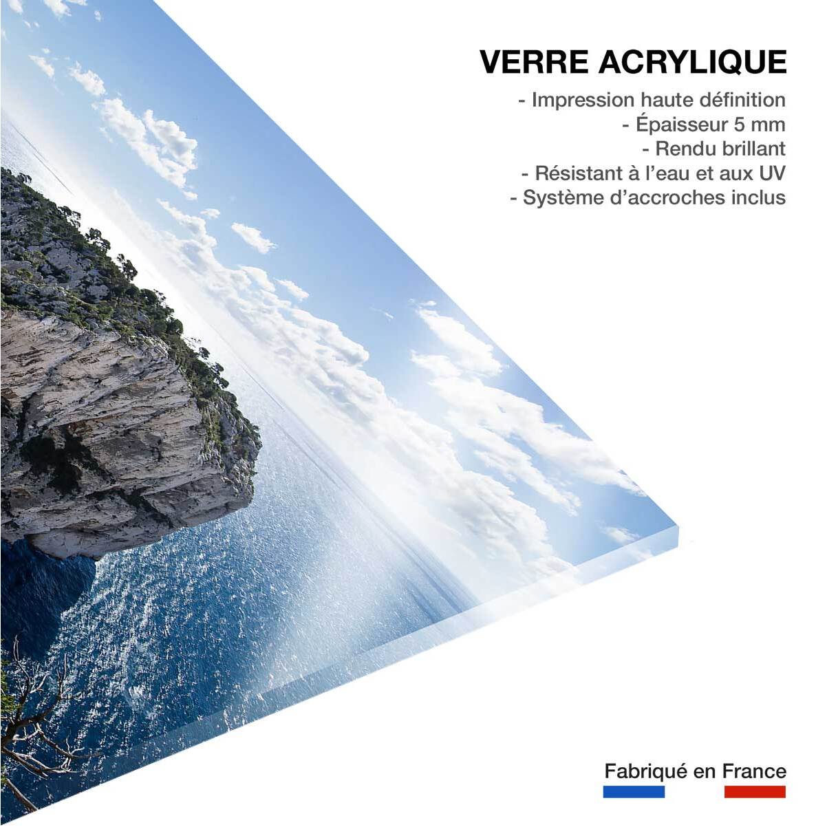 Tableau plage et calanques à cassis Tableau plexiglas