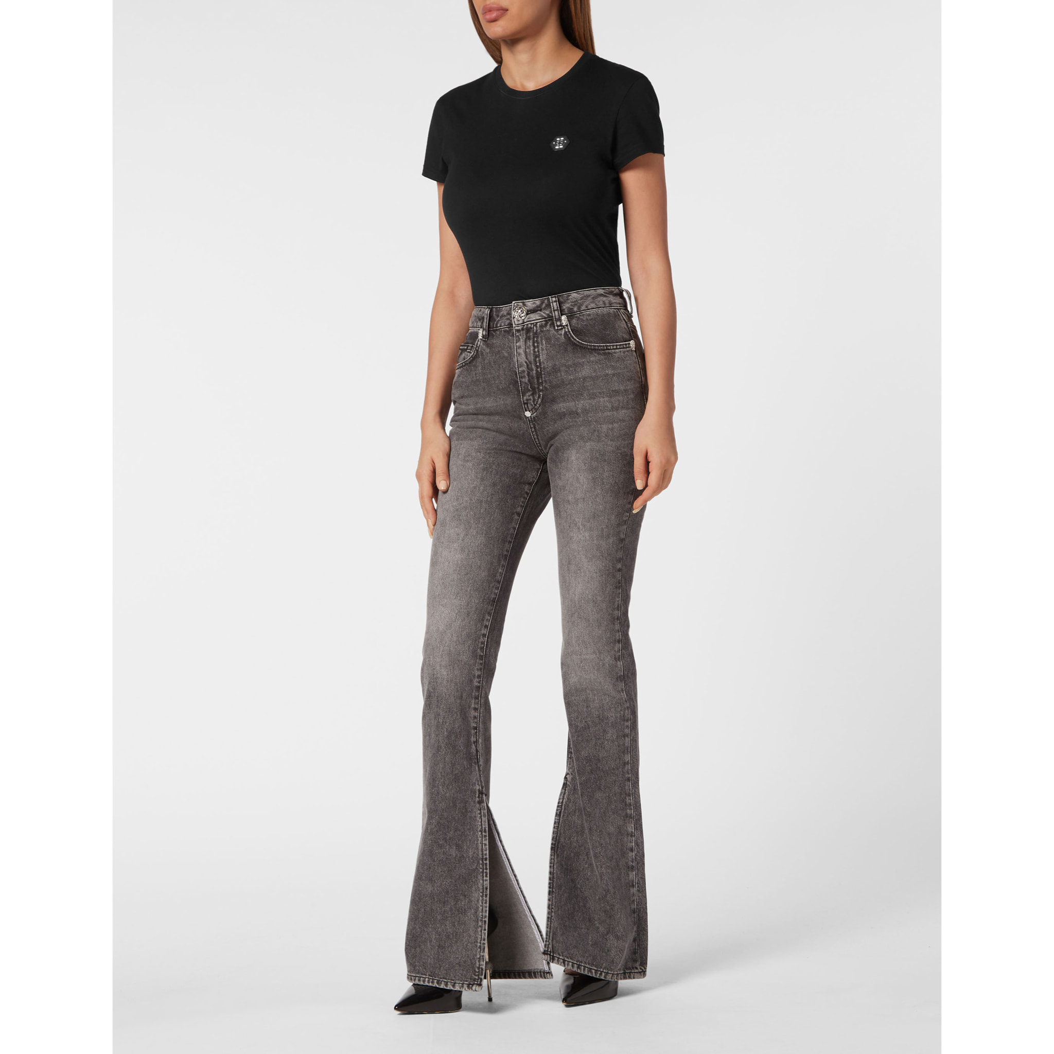 PHILIPP PLEIN Jeans taglio Flare SKULL