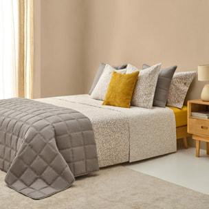 Sábana algodón sostenible hojas Foja color amarillo 100% Algodón percal