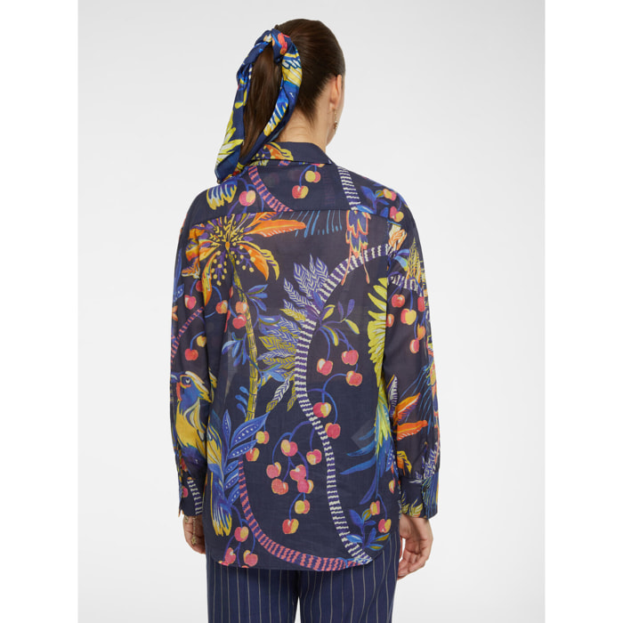 Elena Mirò - Camicia stampata - Blu