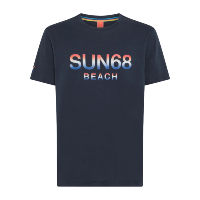 T-Shirt Sun68 T34141 Beach Big Logo Uomo