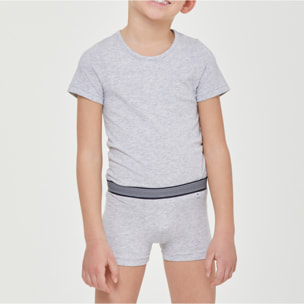 Boxer bimbo in cotone organico con elastico a righe