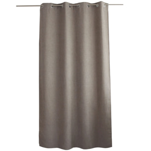 Rideau à oeillets en velours chenillé - Taupe