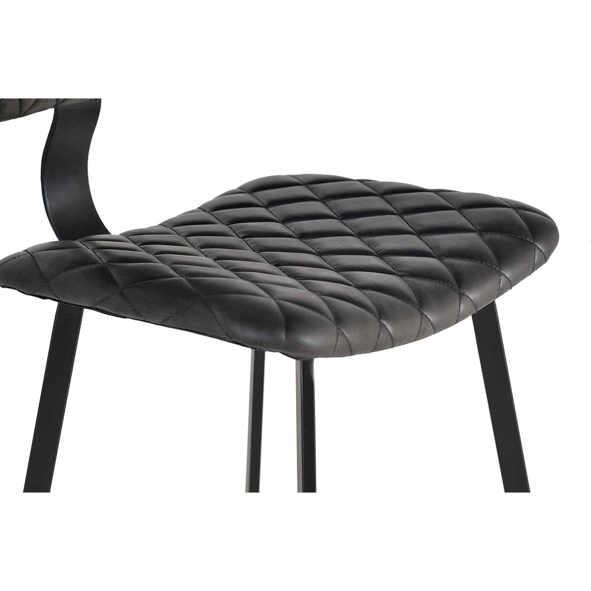 Taburete de Cuero 45 Cm Estilo Industrial Moderno