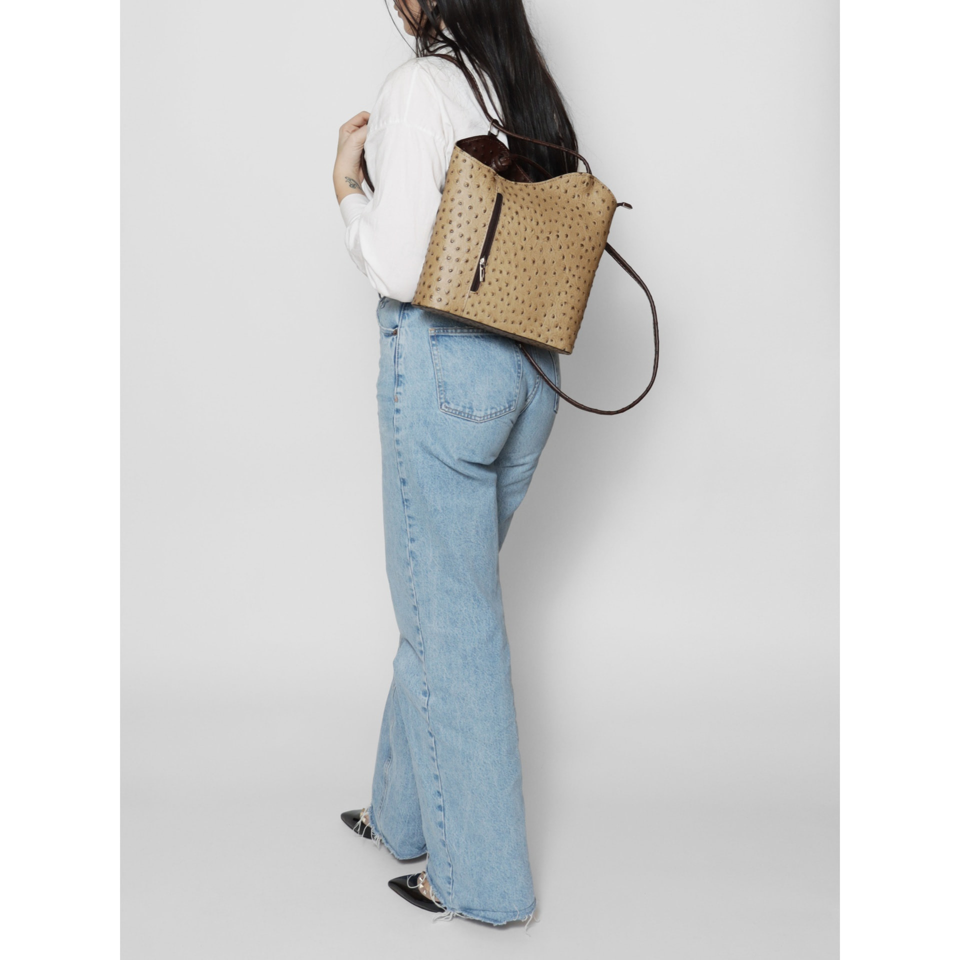 Zaino da donna in vera pelle - Modello Charlotte - 28.0 x 25.0 x 9.0 cm