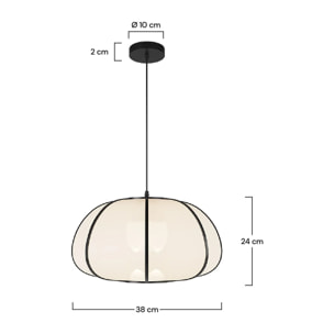 Suspension en bambou noir D38 cm - Hana