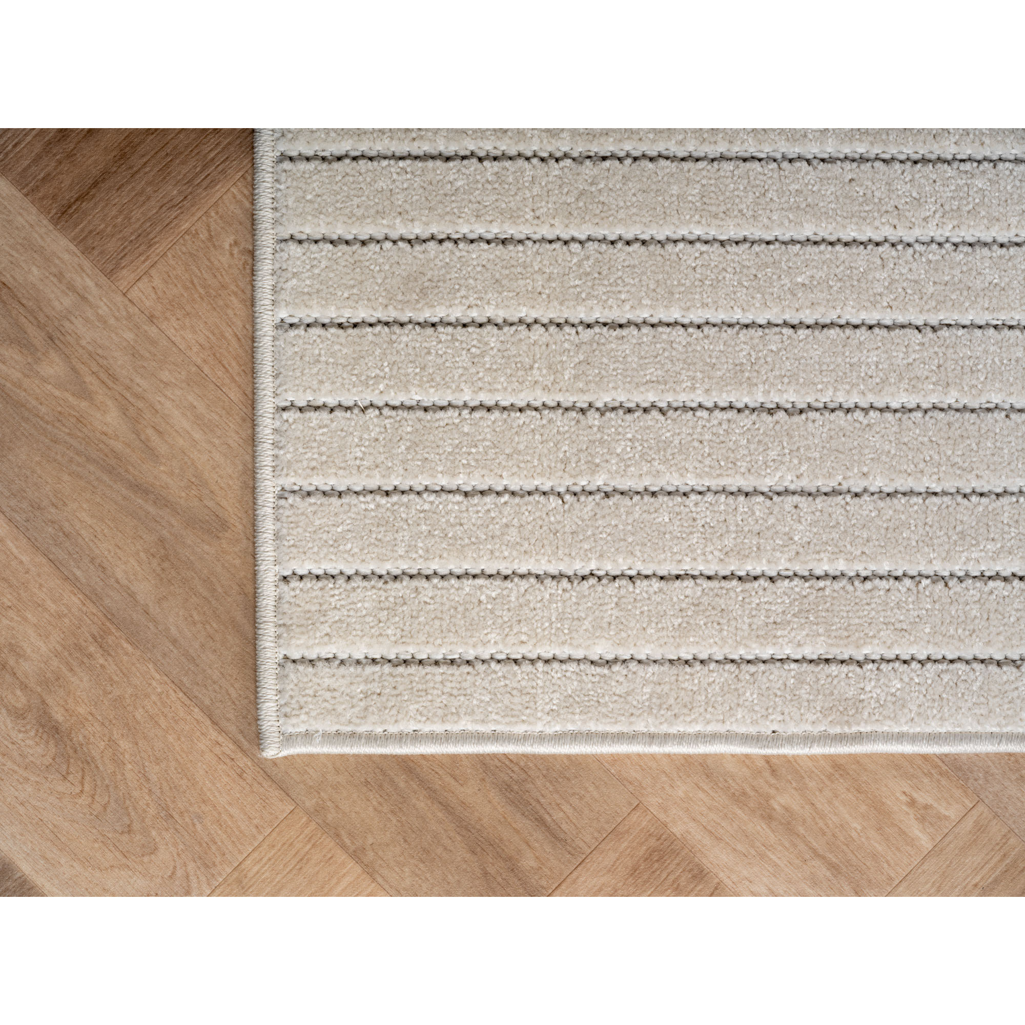 ALVORA - Tapis intérieur/extérieur crème à motif géométrique