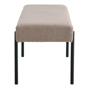 Panchetta Swindon in tessuto stone con gambe nere, 100 cm