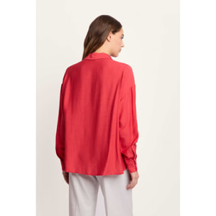 Kocca - Blusa a maniche lunghe Donna, Tinta unita, Scollo a V