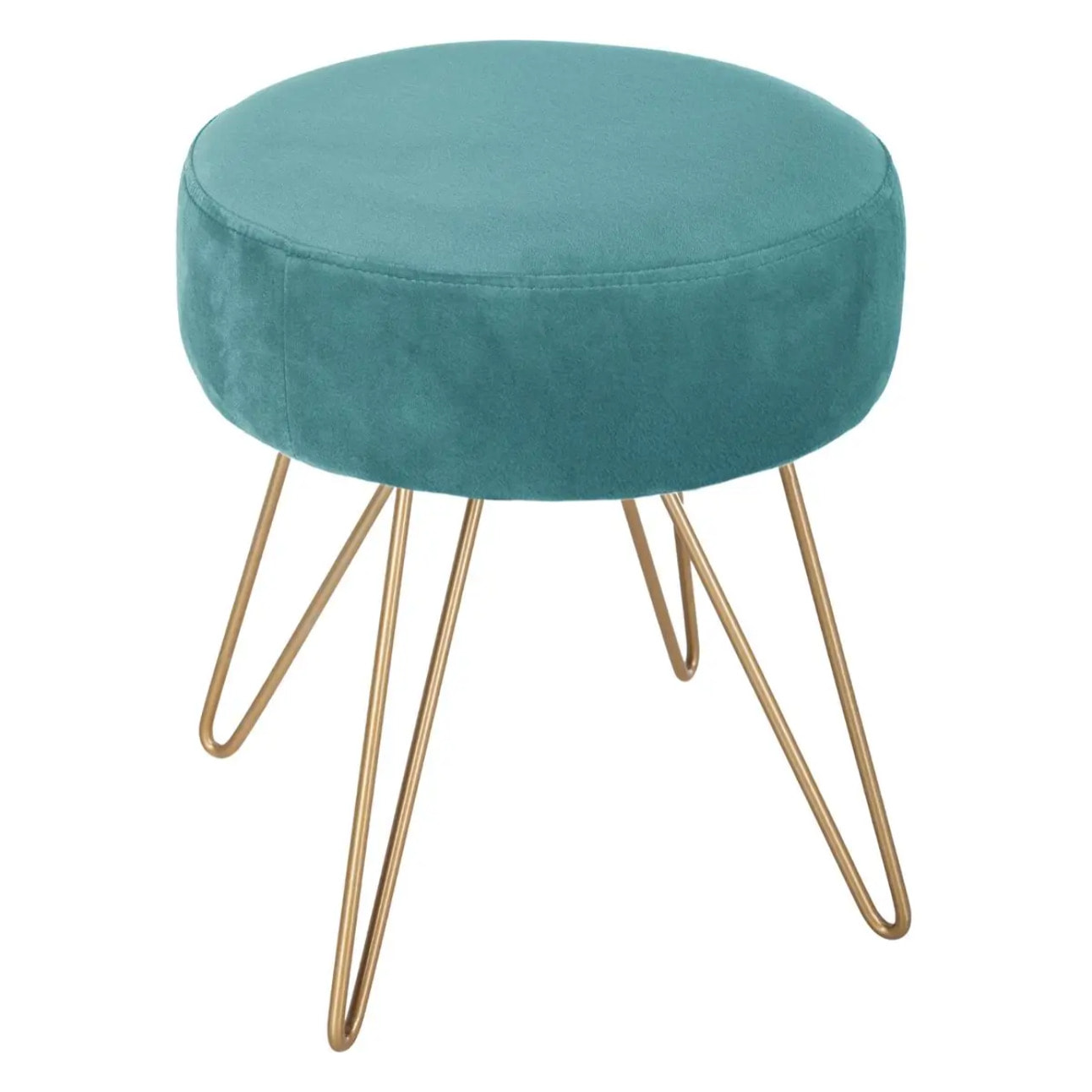 Tabouret vert pieds métal