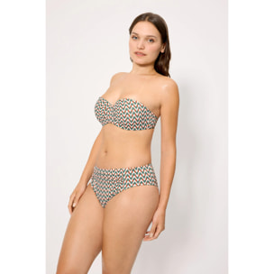 Slip bikini midi modellante Verde
