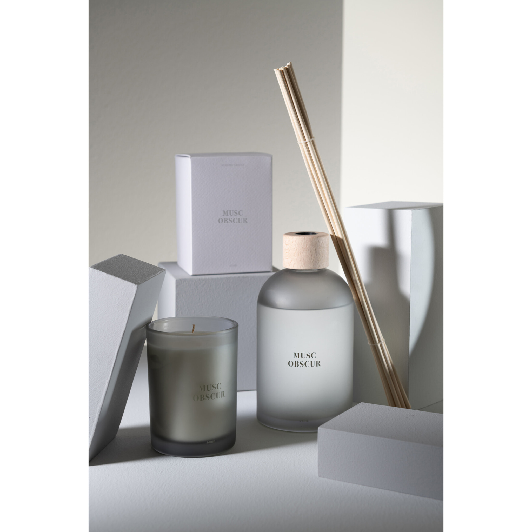 J-Line Bâtonnets parfumés Accords Essentiels - Musc Obscur - bleu - 550ml