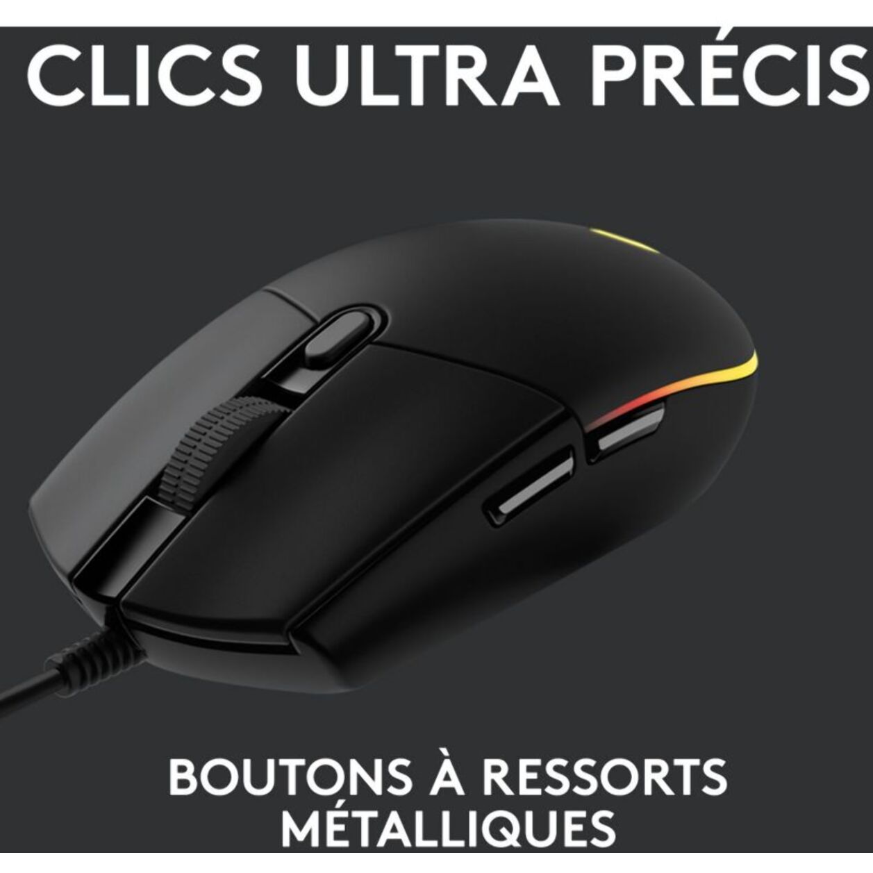 Souris Gamer Filaire LOGITECH G203 LIGHTSYNC GAMING MOUSE noire