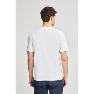 Camiseta blanca de manga corta y cuello de pico con bordado Rigby Best