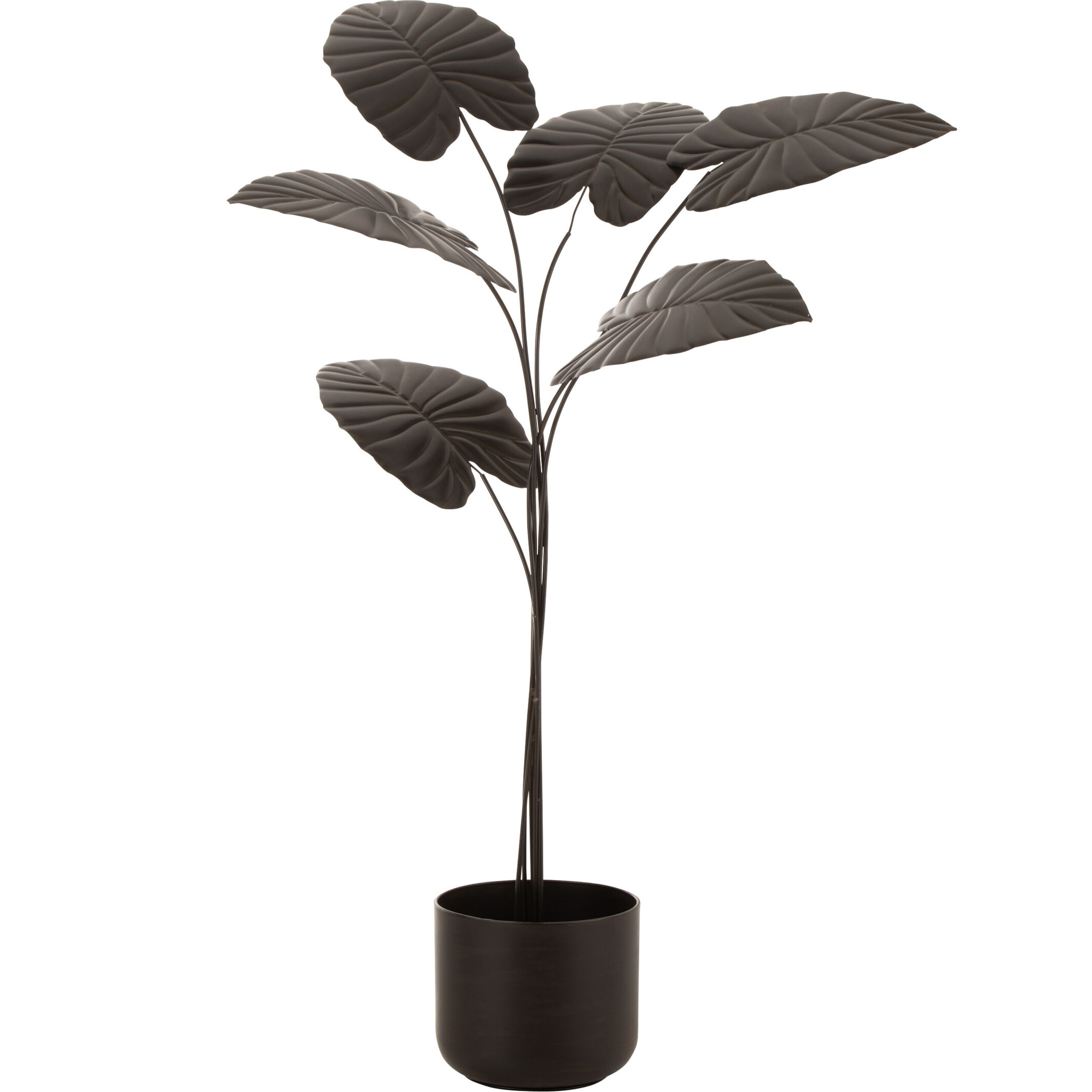 J-Line décoration Plante - métal - marron foncé - small