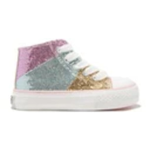 Zapatillas infantiles de caña alta con diseño multicolor
