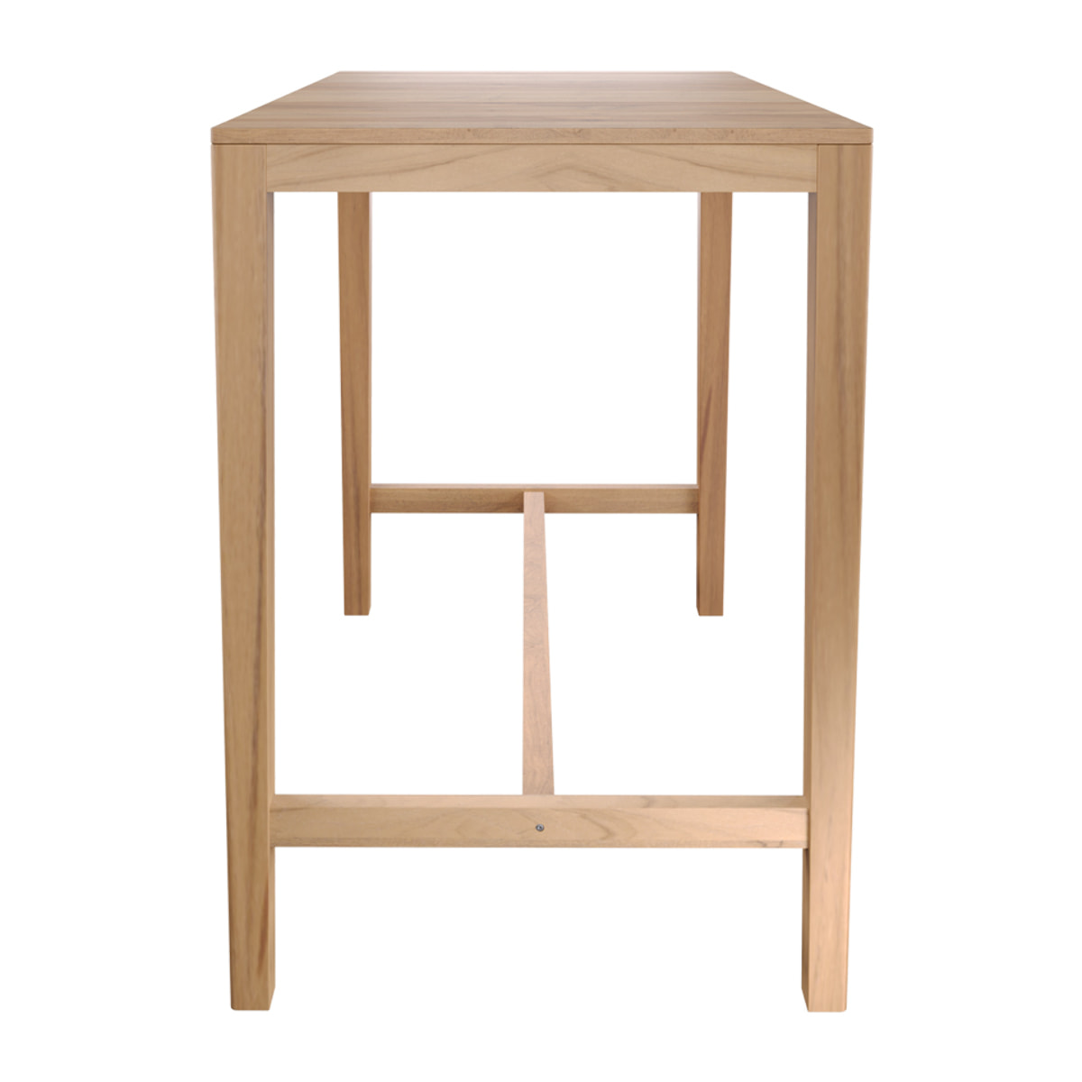 Table de bar d'extérieur 120 cm en bois de teck massif - Tunga