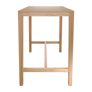 Table de bar d'extérieur 120 cm en bois de teck massif - Tunga
