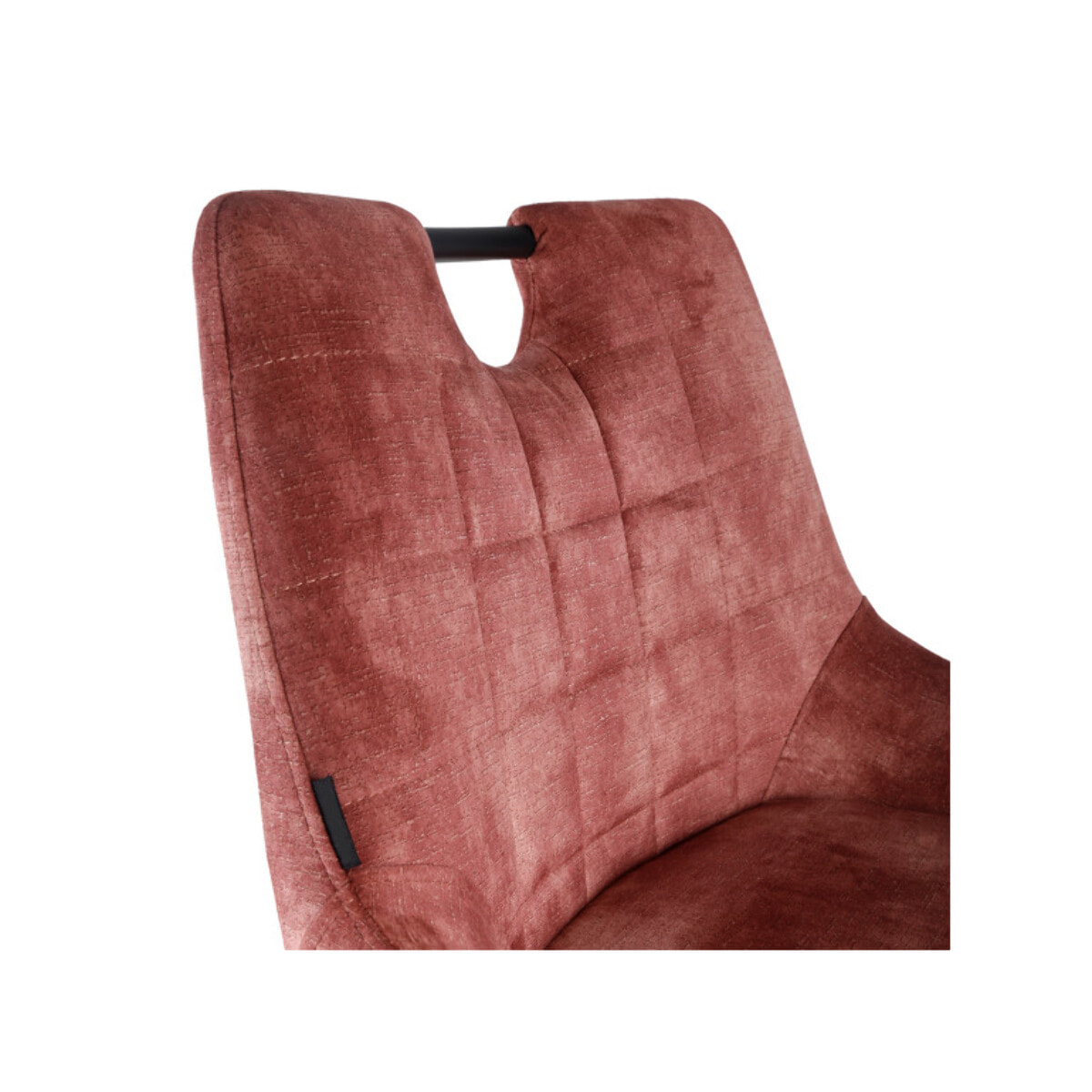 Chaise de bar en velours avec poignée et pieds en métal - ROSA 2