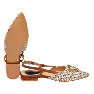 Sandali bassi - applicazione accessorio - tacco 2,5 cm