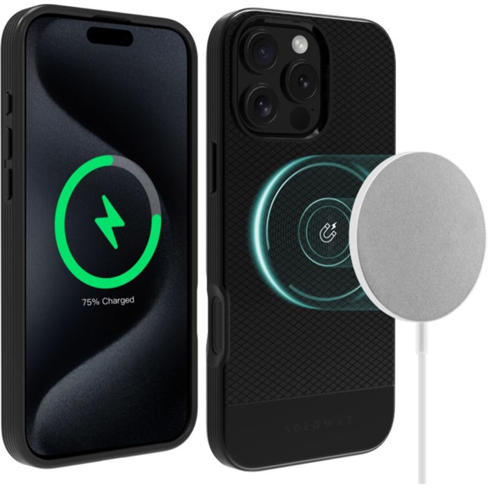 Coque ADEQWAT iPhone 16 Pro Max noir Soft protect