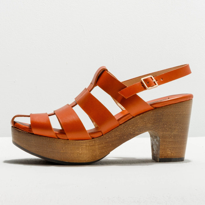 Sandalias con tacón S3271 RESTORED SKIN CLAY/ ST.LAURENT SANDAL color Clay