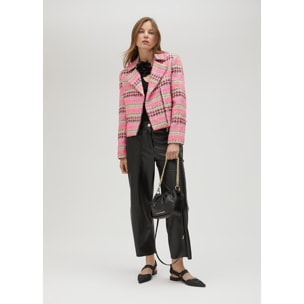 Giacca biker tweed