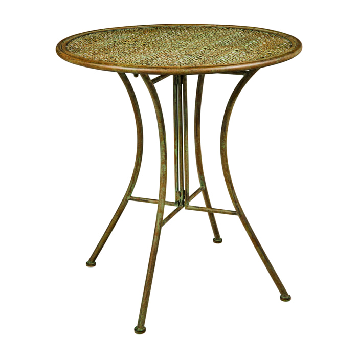 IRON LINE - TAVOLO DA ESTERNO RUSTI - misura 70x70x75