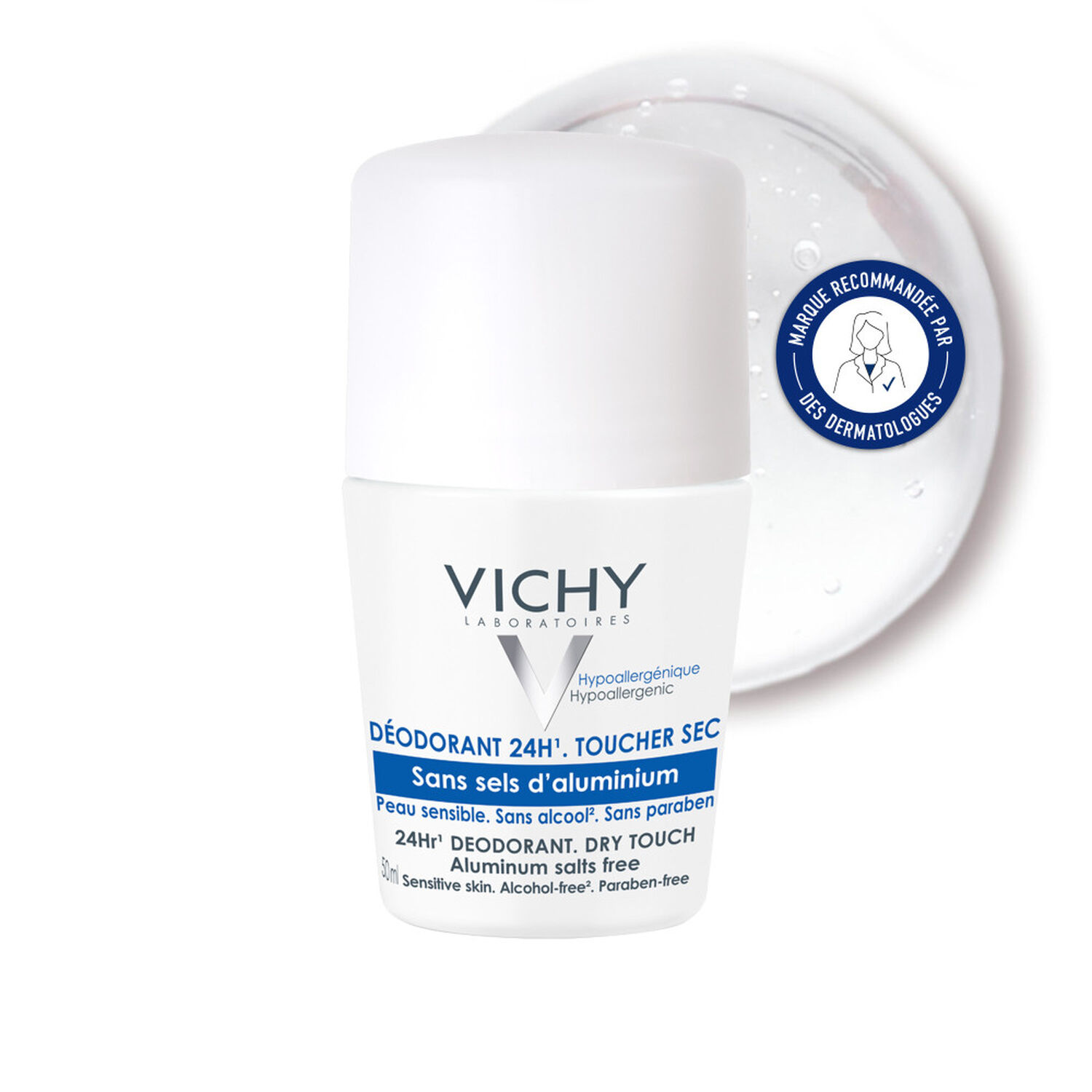 Déodorant 24H Toucher Sec  - Peau Sensible Roll-On 50 ml