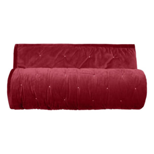 Couvre lit velours matelassé surpiqué ''Gipsy'' toutes dimensions Vent du sud - Gipsy Pourpre