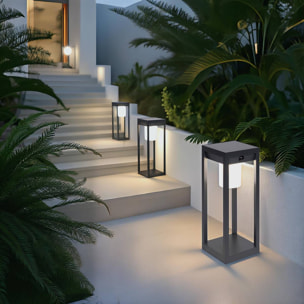 Lanterne Piky solaire gris graphite H40cm