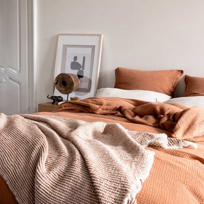 Housse de couette en gaze de coton, SIMPLEMENT GAUFRÉ