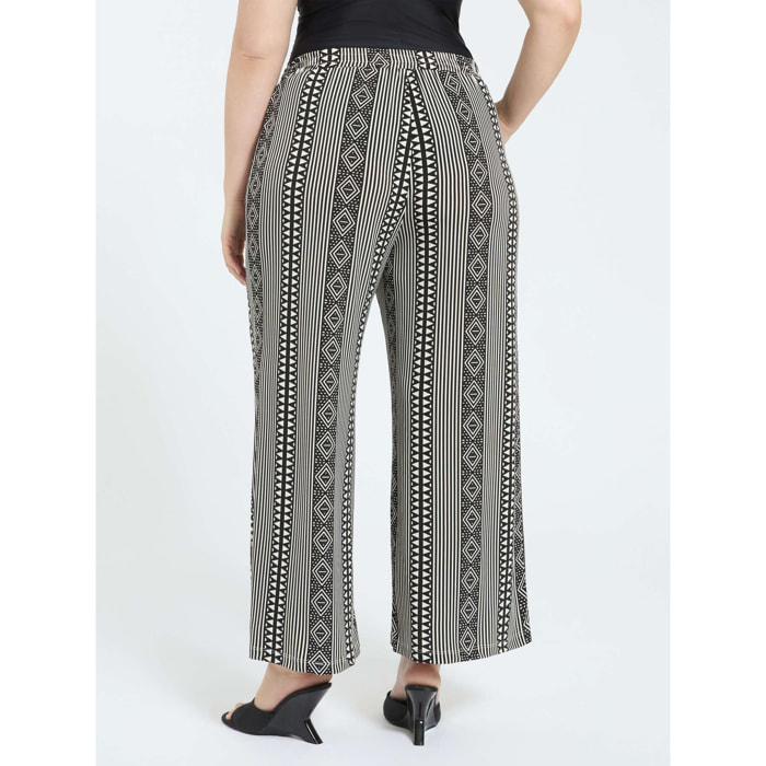 Fiorella Rubino - Pantalones palazzo de punto - Negro