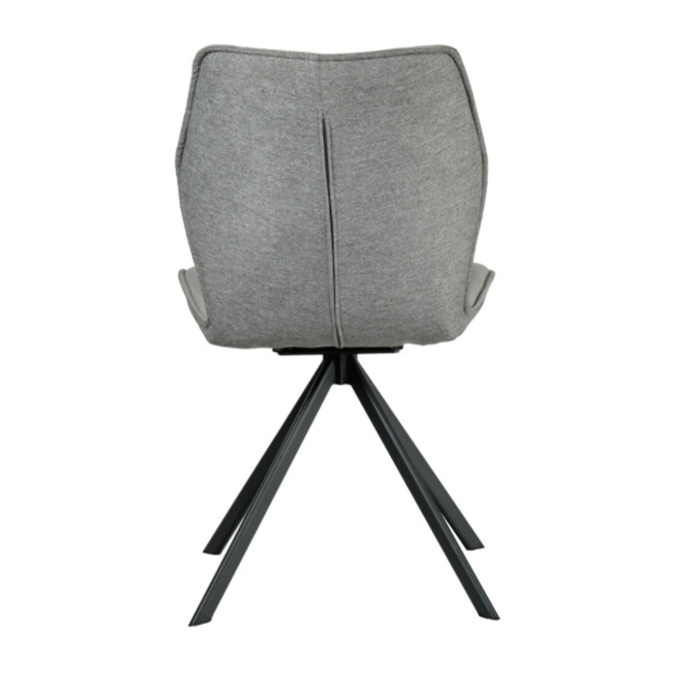 Chaise rotative 360° bicolore en velours et tissu & pieds en métal - FLORENCE