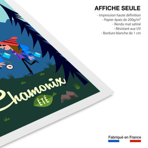 Poster de rando à chamonix Affiche seule