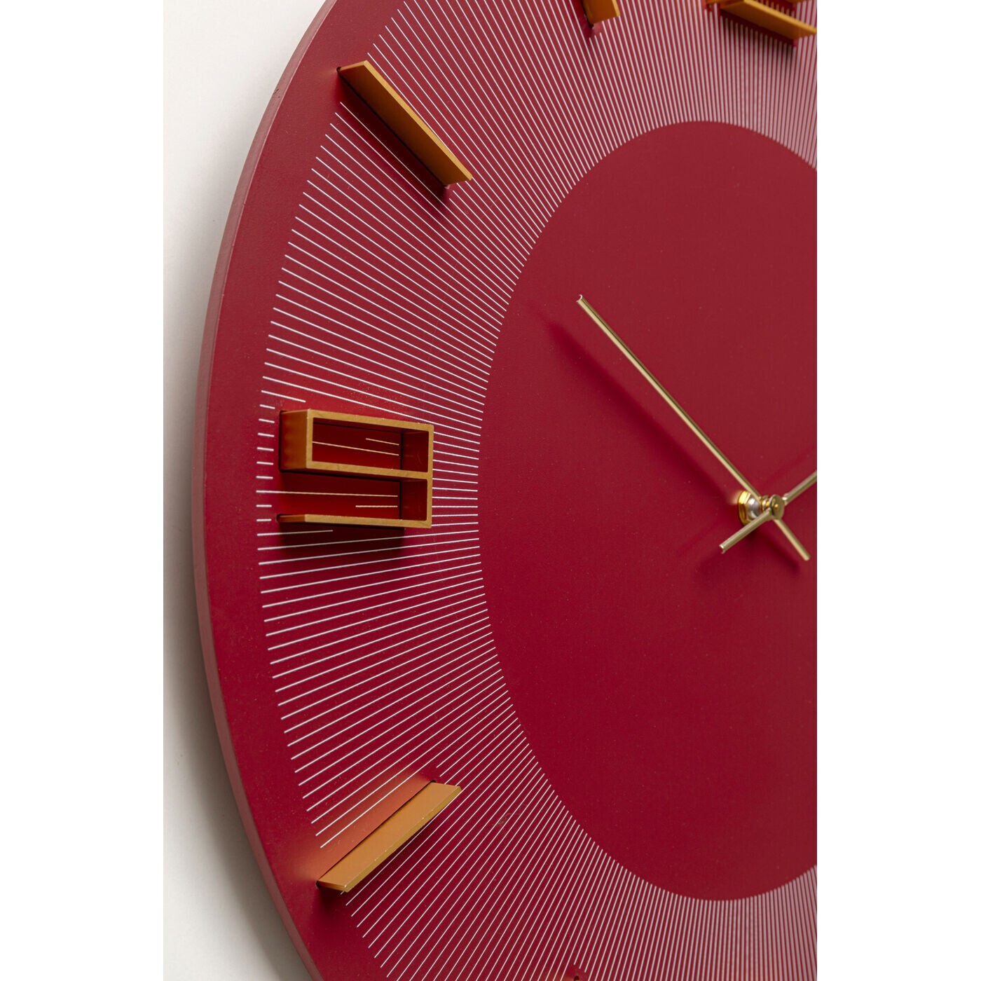 Horloge murale Leonardo rouge Kare Design
