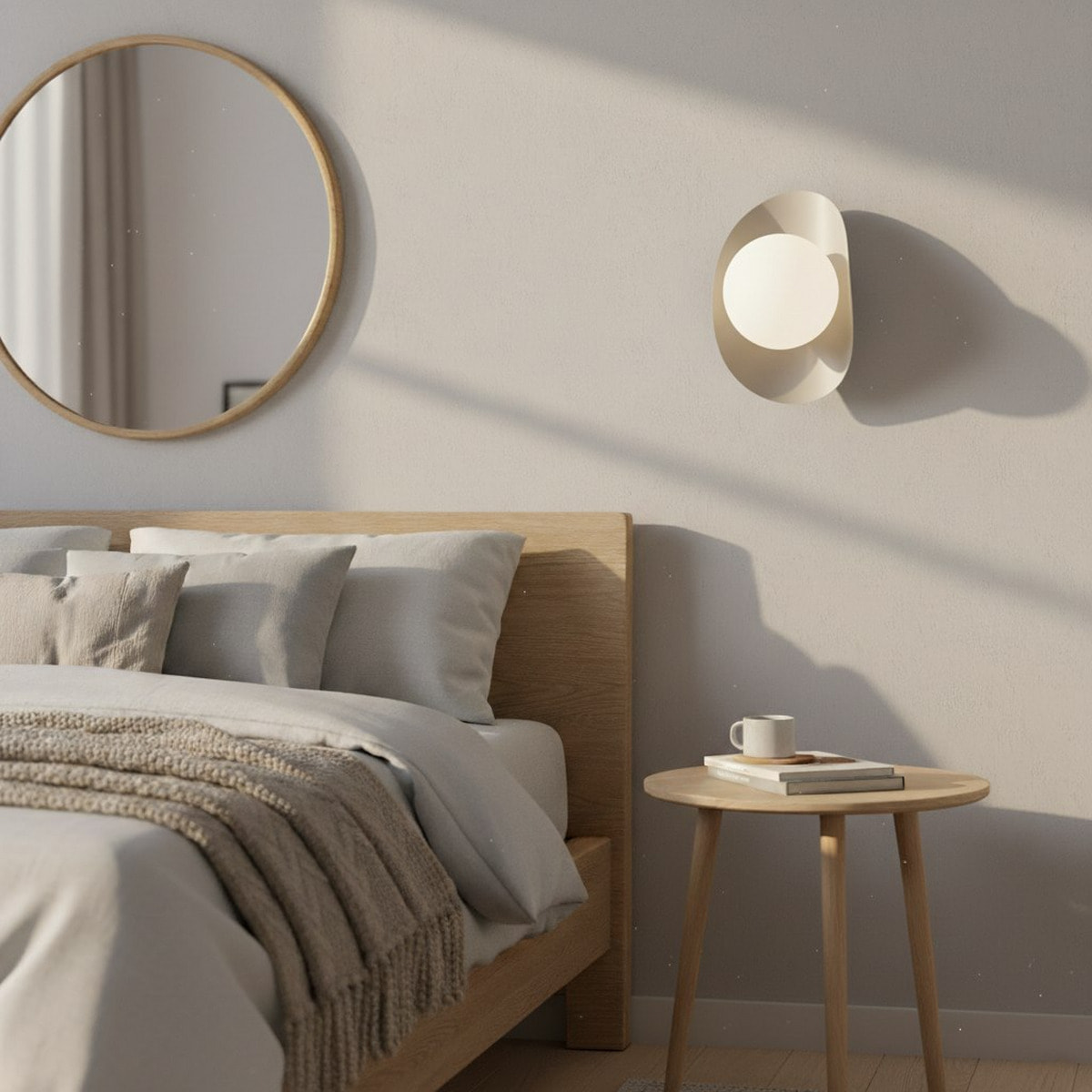 Lampada da parete Fiero Moka con diffusore in vetro