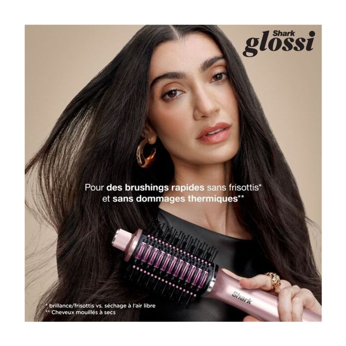 Brosse soufflante SHARK GLOSSI 2-en-1 Rose Poudré