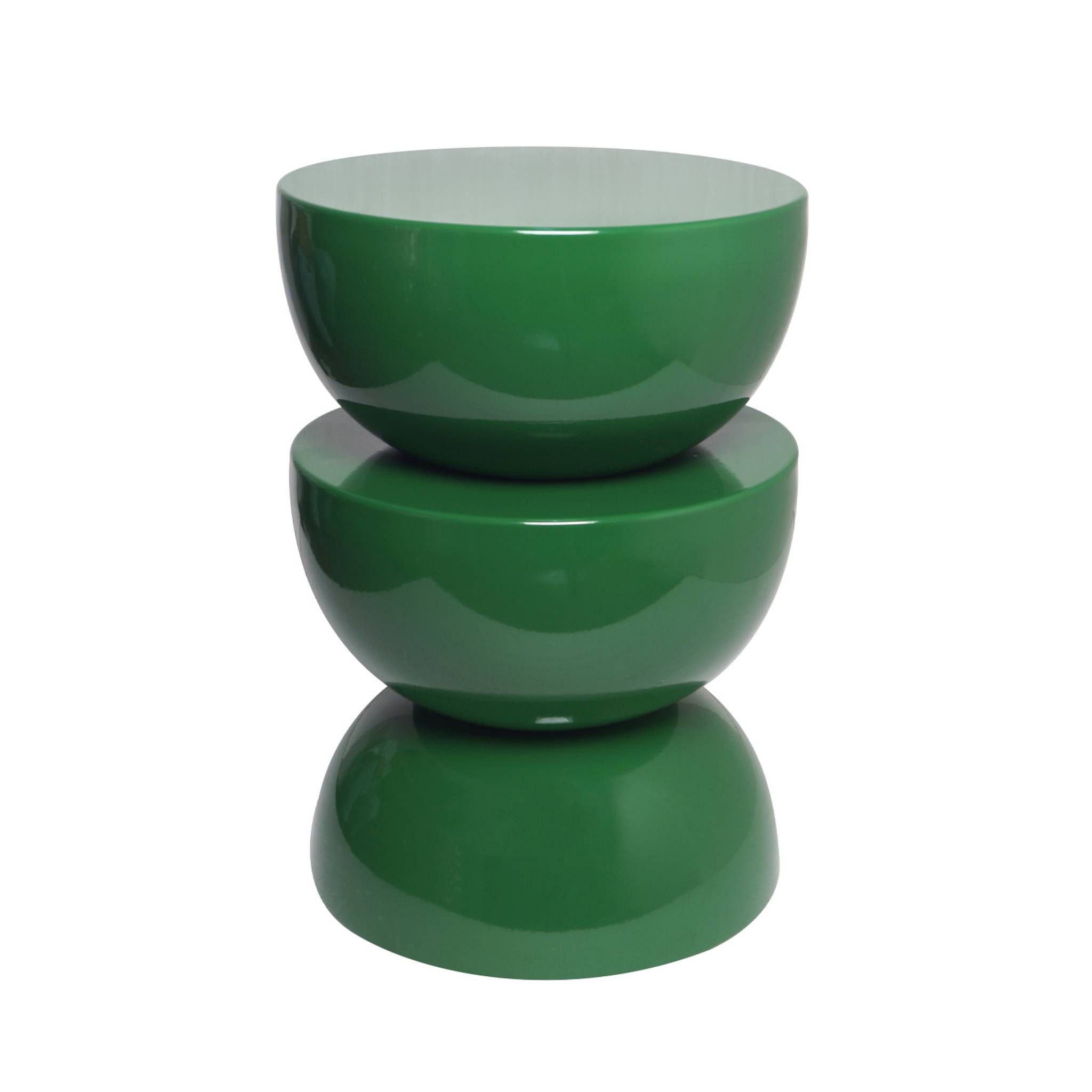 Table d'appoint, bout de canapé, table de chevet métal effet glossy Ø32 x H46,5cm COUMBA