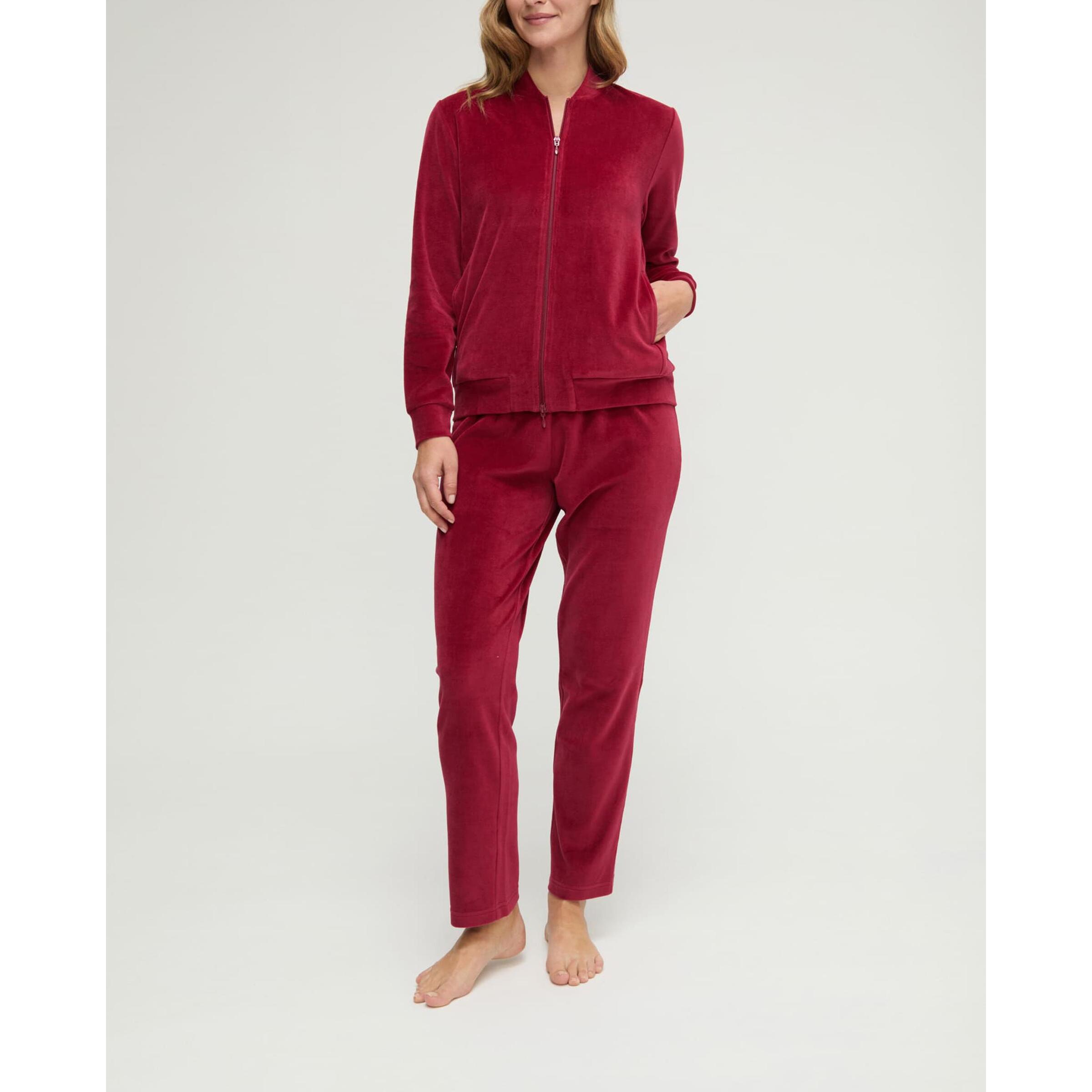 Pijama mujer de terciopelo con cremallera