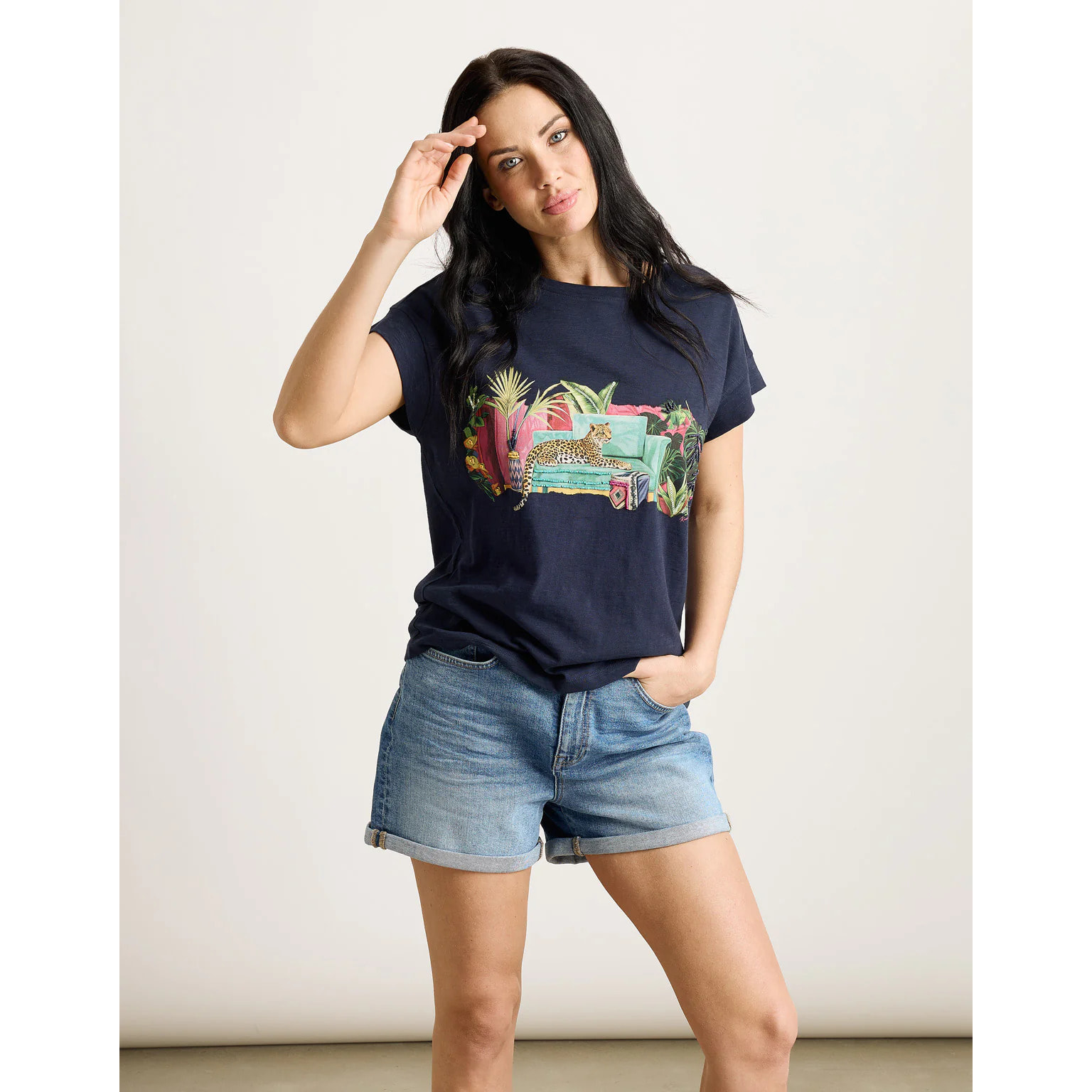 Camiseta Manga Corta Azul Marino - Januri