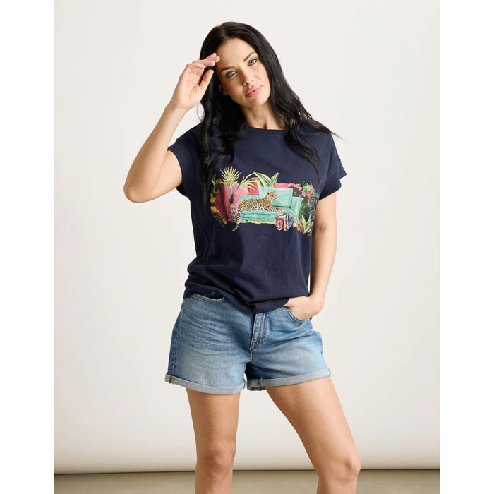 Camiseta Manga Corta Azul Marino - Januri