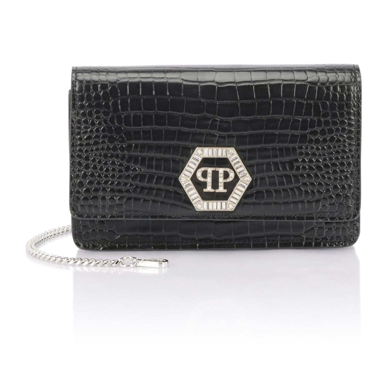 PHILIPP PLEIN Clutch Bag Cocco Hexagon