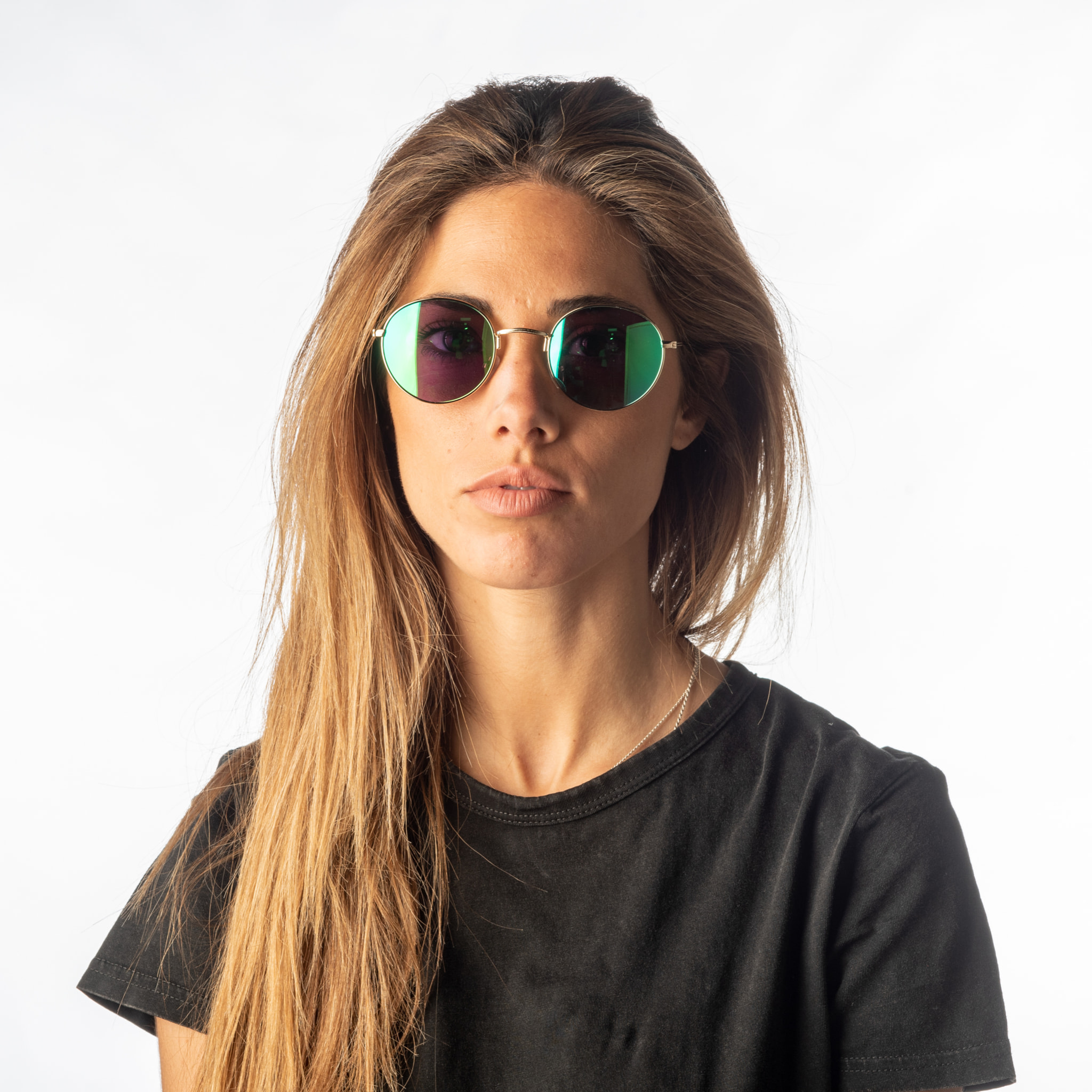 Gafas de sol OCEAN TOKYO - Oro brillante / Revo verde