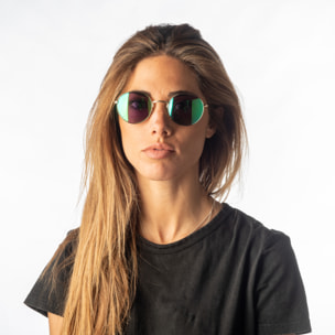 Gafas de sol OCEAN TOKYO - Oro brillante / Revo verde